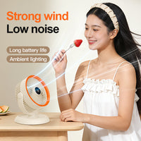 USB Desk Fan with Digital Display, Wall Mountable, Portable for Office and Dorm