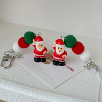 Christmas Santa Claus Snowflake Christmas Tree Keychain Bag Charm