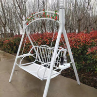 Double Swing Hanging Chair Rocking Chair Indoor Balcony Outdoor Iron Art Home Courtyard Swing Luxury Hanging Basket for Adults and Children