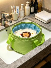 Portable 15L Folding Wash Basin for Travel, Laundry, and Foot Soaking