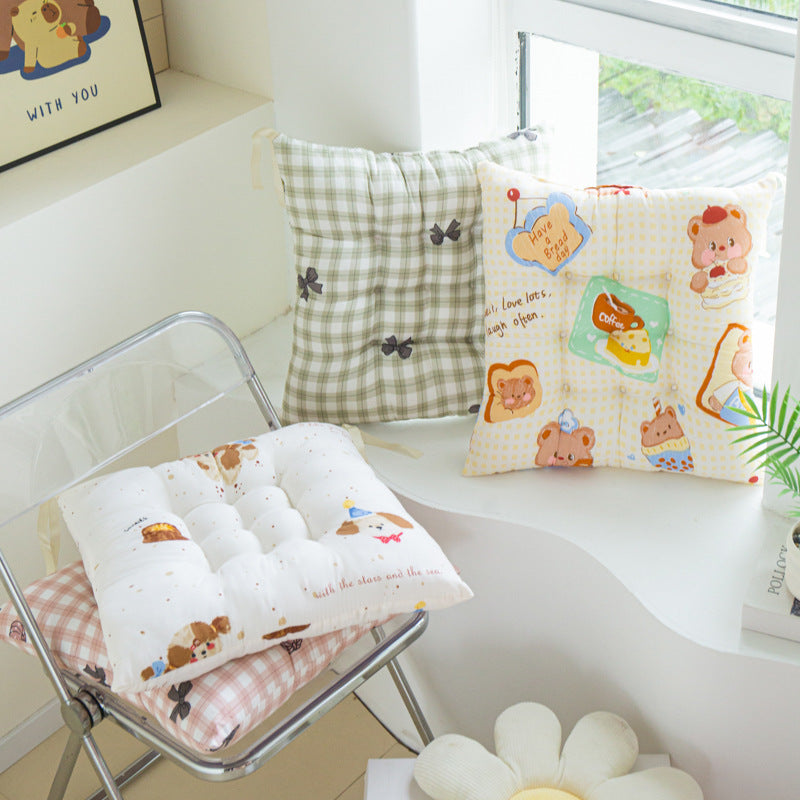 Cartoon Plush Seat Cushion for Office & Classroom - Thickened & Soft