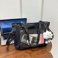 Cute Large Capacity Ita Bag Transparent Fashion Shoulder Tote Bag for Students