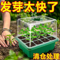 12-Cell Seedling Starter Tray with Adjustable Ventilation Dome for Gardening