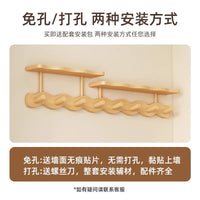 Over-the-Door Wall Mounted Coat Rack with Hooks for Bedroom Living Room Entryway, No-Drill Installation