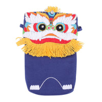 Lion Dance Embroidery DIY Kit for Beginners - Ancient Style Silk Ribbon Handbag