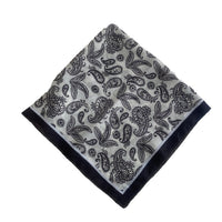 Vintage Japanese Style Cotton Linen Paisley Scarf for Neck or Head