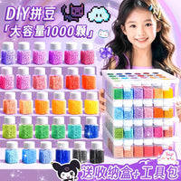 221-Color Perler Beads DIY Kit with Storage Box and Tools for Kids