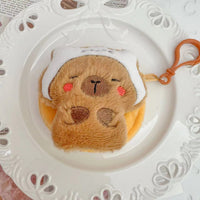 Cute Capybara Plush Coin Purse with Headphone Storage and Keychain, Ideal Gift