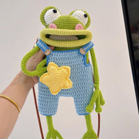DIY Crochet Frog Crossbody Bag Material Kit