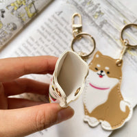 Lucky Cat Shiba Inu Keychain Bag Charm & IC Card Holder