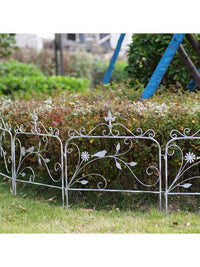 European Style Wrought Iron Garden Fence Panel for Outdoor Patio and Plant Support