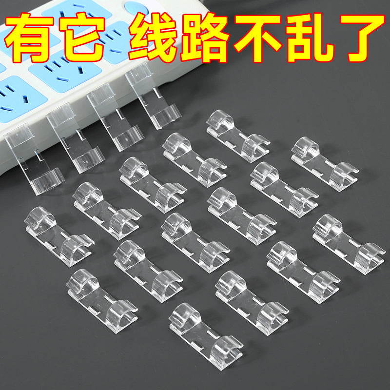 Self-Adhesive Cable Clips for Wire Management, Data Cable Organizer and Fixer