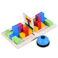 Kids' Educational Spatial Logic Battle Building Blocks Game for Parent-Child Interaction