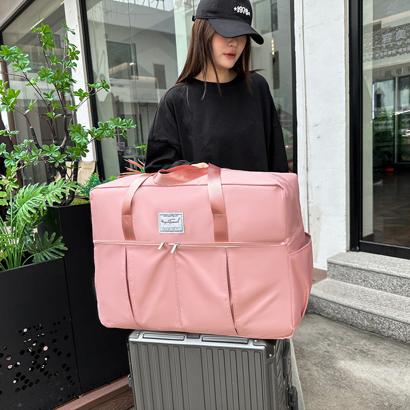 Portable Large Capacity Travel Duffel Bag with Trolley Sleeve for Short Trips and Business Travel