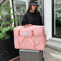 Portable Large Capacity Travel Duffel Bag with Trolley Sleeve for Short Trips and Business Travel