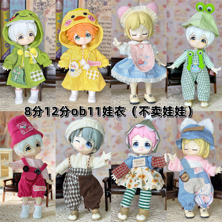 Doll Clothes Set for 1/8 BJD, OB11, and 16-17cm Dolls
