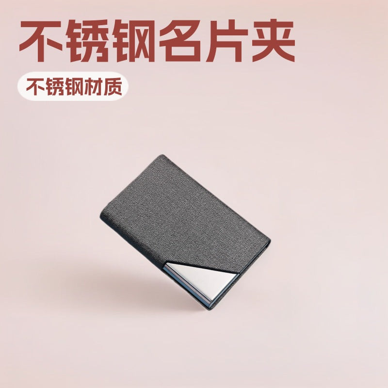 Stainless Steel Business Card Holder for Men & Women, Slim Metal Card Case for Professional Use, Exhibition & Business Gifts