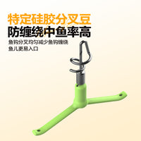 Fishing Line Splitter Silicone Anti-Tangle Double Hook Sub-line Separator