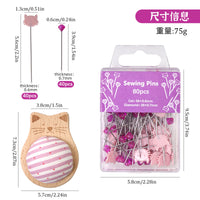 Fabric Pin Cushion with 80PCS Positioning Pins for Sewing and Quilting