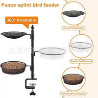 Outdoor Wooden Hanging Bird Feeder Rainproof Automatic Dispenser