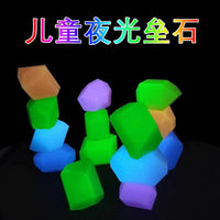 Luminous Stackable Pebbles for Aquariums & Gardens - Glow-in-the-Dark Decorative Stones