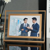 6-Inch Transparent Glass Photo Frame for Tabletop Display