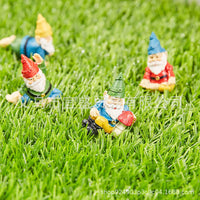 Drunken Dwarf Miniature Figurines for Micro Landscape Decor