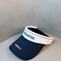 Women's Fashionable Sun Visor Hat UV Protection Breathable Hollow Top for Running & Sports