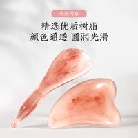 Resin Guasha Board and Massage Stick Set for Facial and Body Acupressure