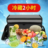 Insulated Food Delivery Bag with Magnetic Closure, Large Capacity Waterproof Cooler for Camping and Takeout