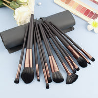 12-Piece Premium Makeup Brush Set with Bag for Beginners and Professionals