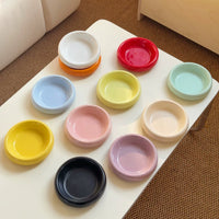 Pecolo Ceramic Pet Bowl for Cats, Small, Anti-Tip Design, Shallow Dish for Food and Snacks