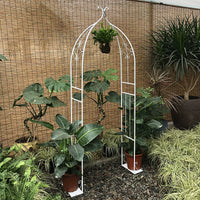Metal Garden Arch Trellis for Climbing Plants, Roses, and Vines - Outdoor Support Frame