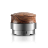 Walnut Stainless Steel Coffee Distributor and Tamper, Adjustable 51/58mm