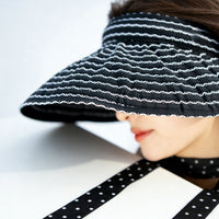 Women's UPF 50+ UV Protection Foldable Sun Visor with Wide Brim and Headband
