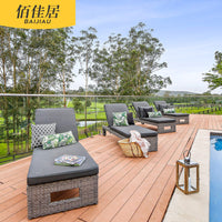 Outdoor Wicker Sofa Set with Coffee Table for Patio Garden Villa