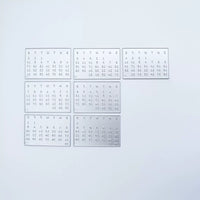 Perpetual Calendar Embossing Die Cuts for DIY Paper Craft and Card Making