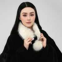 Magnetic Plush Scarf for Women, Thick Double-Sided Neck Warmer