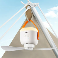 Rechargeable Camping Fan with Tripod, LED Night Light, Portable Hanging Mini Fan