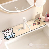 Household Kitchen Faucet Absorbent Mat Bathroom Sink Countertop Diatomaceous Earth Quick Dry Pad