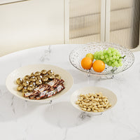 Clear Large Capacity Food Grade Fruit and Snack Serving Tray