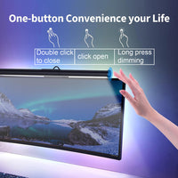 RGB Ambient Monitor Light Bar with Asymmetric Illumination for Eye Protection