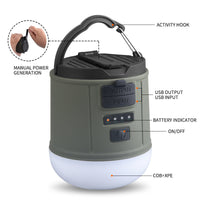 Hand-Crank Rechargeable Camping Lantern Portable Emergency Signal Light for Outdoor Night Market Illumination