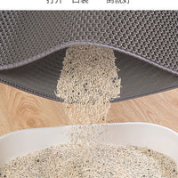 Double-Layer Cat Litter Mat Waterproof Anti-Splash Trapping Pad Easy Clean Pet Mat