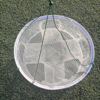 Foldable Round Fishing Net Trap for Shrimp and Lobster, White