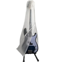 Guitar Dust Cover for Acoustic, Electric Guitars & Basses - Transparent Frosted/Silver-Coated Instrument Protector