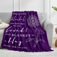 Post-Surgery Recovery Sunflower Fleece Blanket, Purple, 50x60 Inches