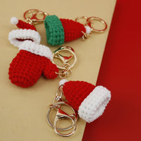 Handmade Knitted Christmas Ornament Keychain
