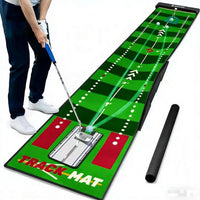 Indoor Golf Putting Practice Mat with Ball Return for Home and Office