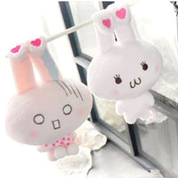 Cute Vintage Rabbit Plush Doll Keychain for Girls
